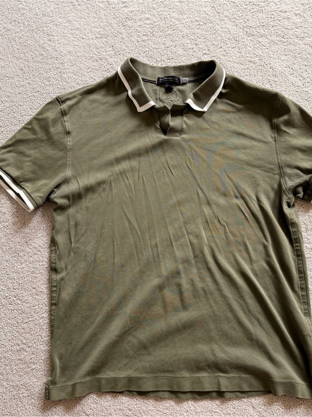 BANANA REPUBLIC Mens' Olive Green Luxury Touch Polo sz M